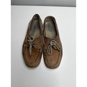 Sperry Top-Sider Brown Leather Mesh Boat Shoes Loafers 9774811 Womens 9M
